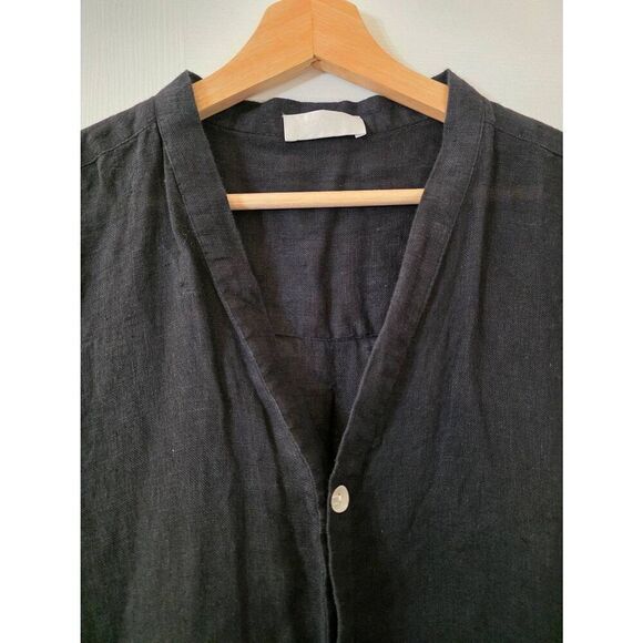 MONDAY Barcelona Linen Tunic - Black M/L $140 - Picture 5 of 12